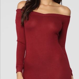 off the shoulder dress